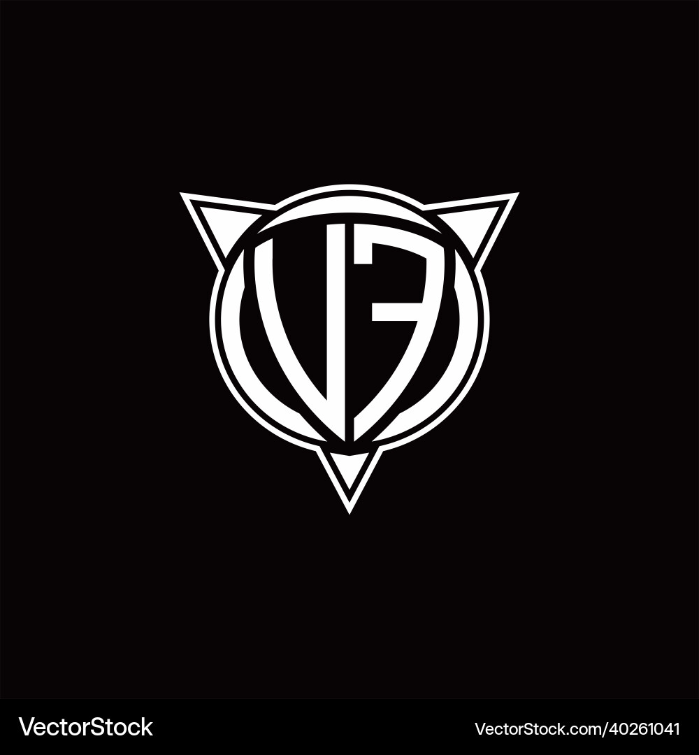 Vf logo monogram isolated with circle shape vector image