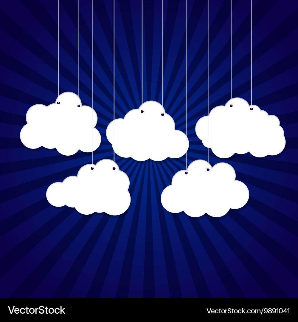 White clouds on a thread background Vector Image