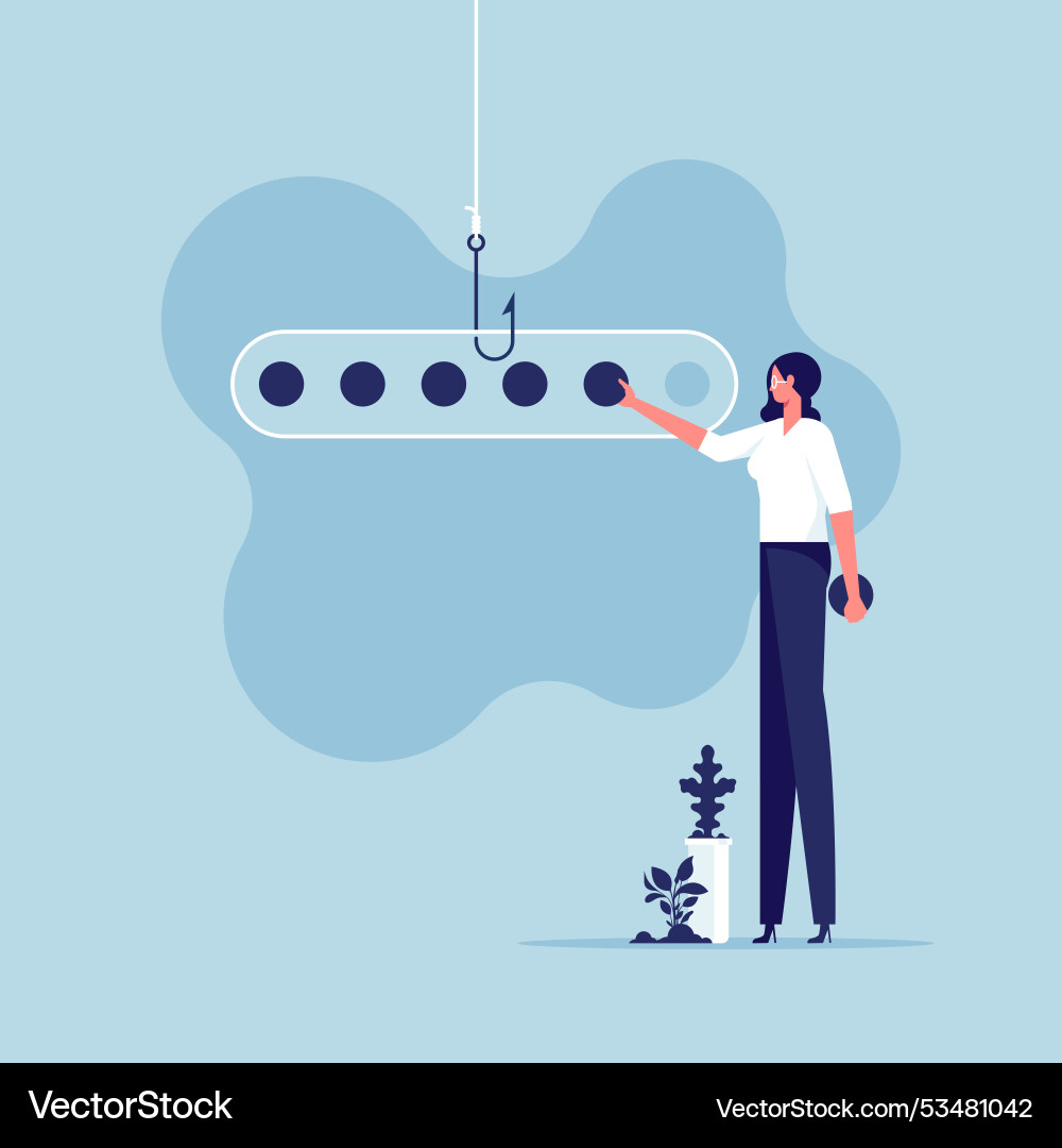 A password symbol on hook A password symbol on hook vector image