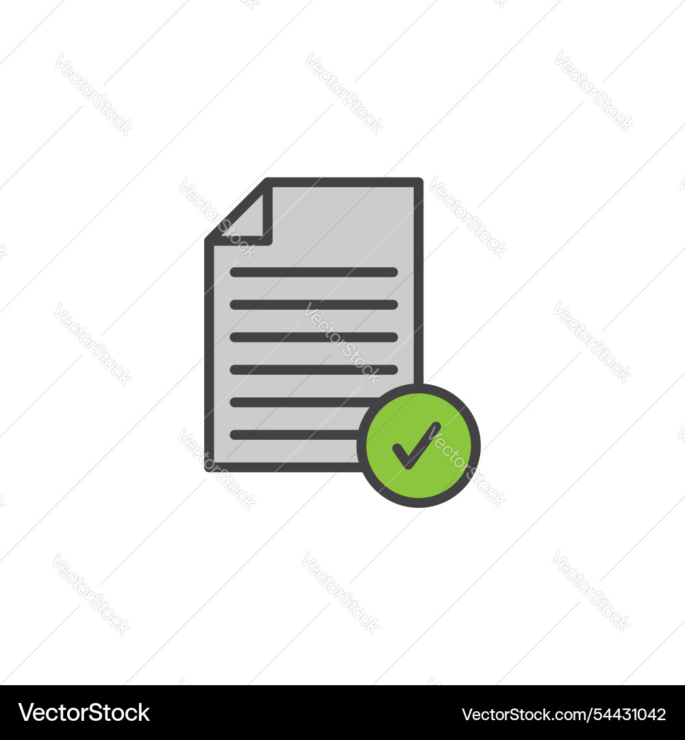 Accept document icon in colored version Accept document icon in colored version vector image