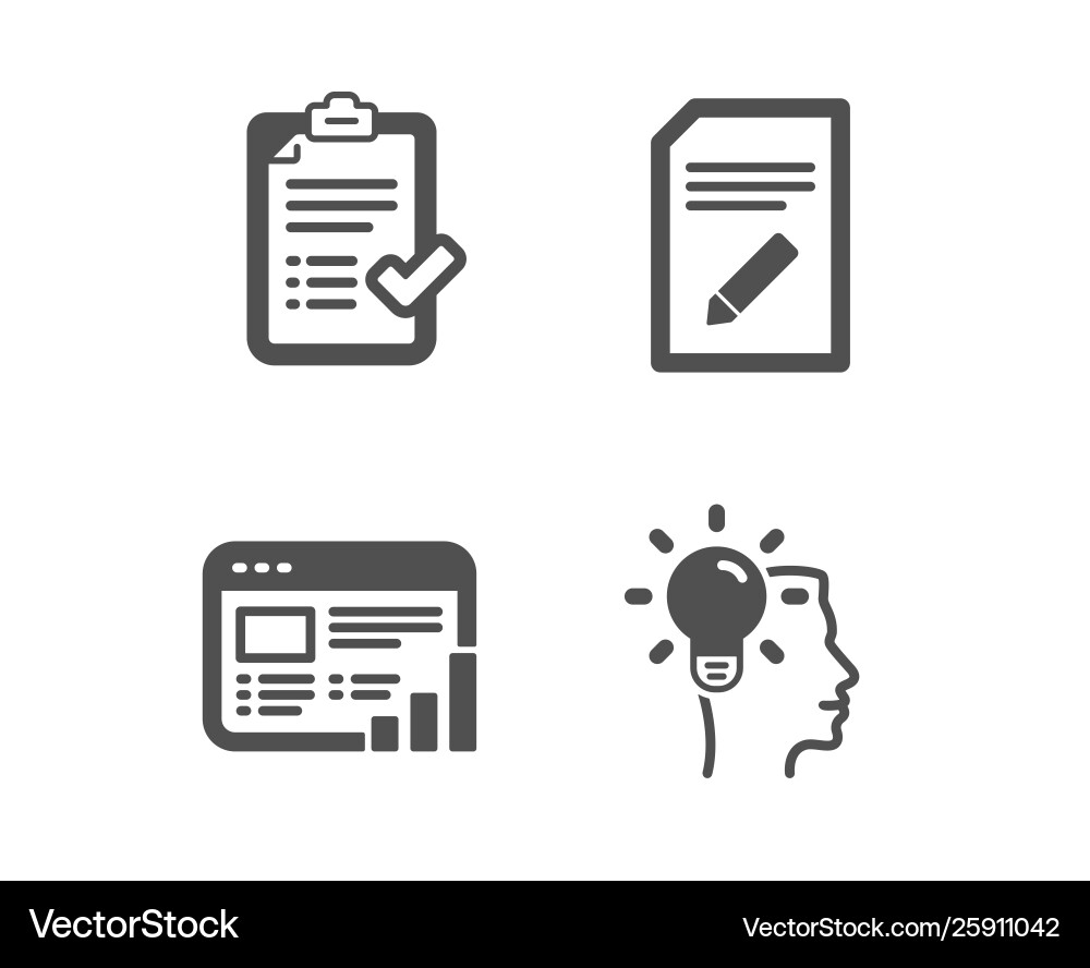 Approved checklist edit document and web report Approved checklist edit document and web report Vector Image
