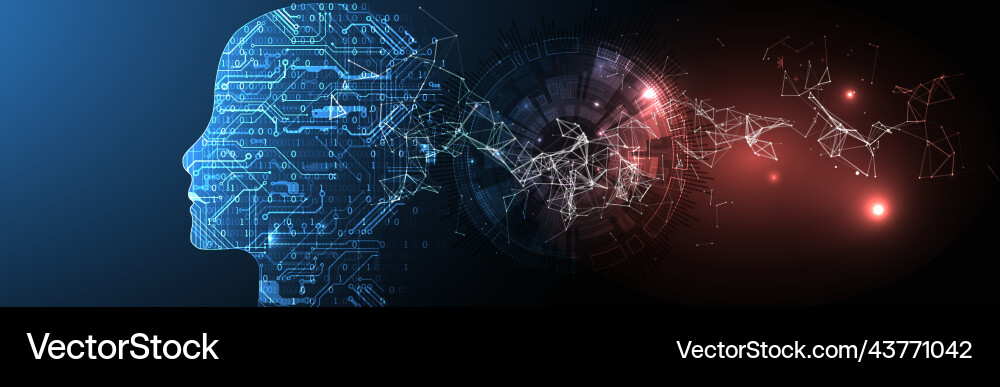 Artificial Intelligence Neural Network Artificial Intelligence Neural Network vector image
