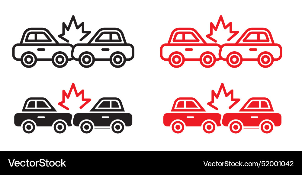 Automotive collision icon displaying vehicle Automotive collision icon displaying vehicle Vector Image