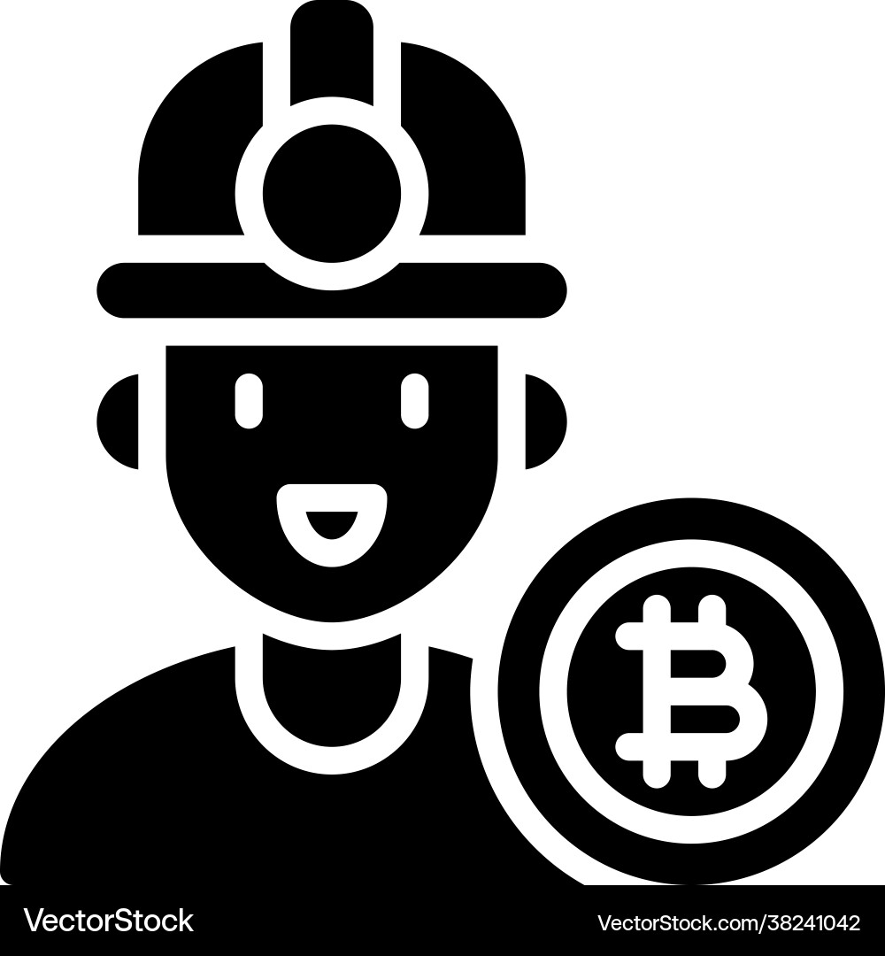 Bitcoin miner icon cryptocurrency related – Royalty-Free Vector |  VectorStock
