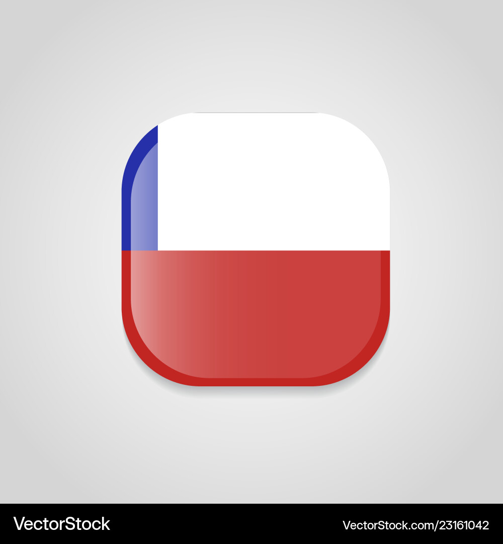 Chile flag design round button Vector Image