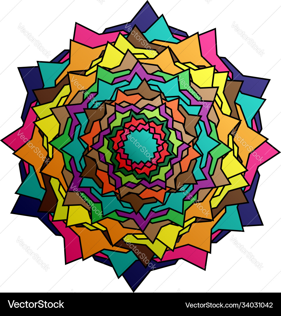 Colorful motifs abstract shapes circular pattern Colorful motifs abstract shapes circular pattern vector image