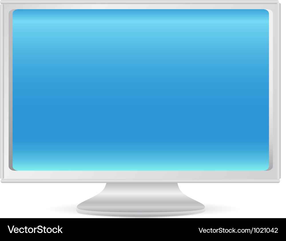Computer monitor vector image