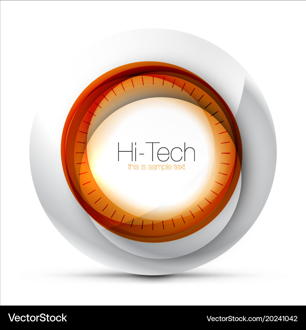 Digital techno sphere web banner button or icon Vector Image