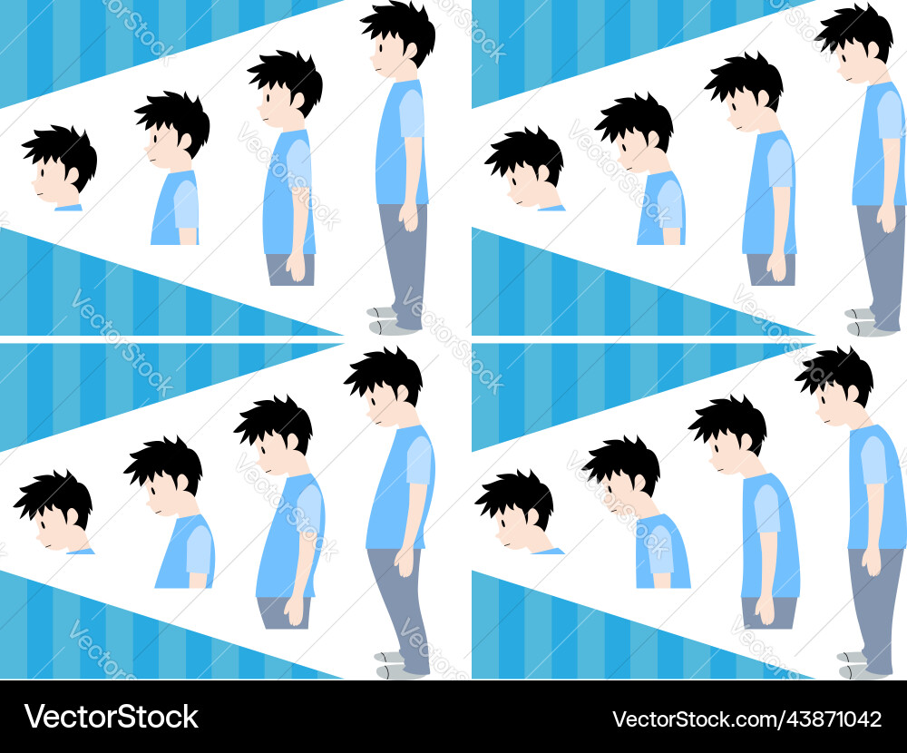 Good posture and bad Vector Image