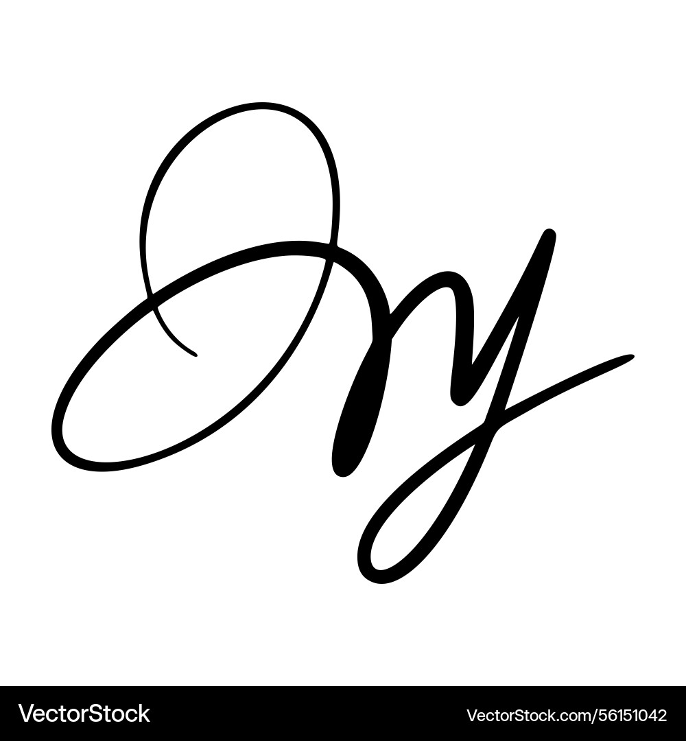 Handwritten signature name sign with random Handwritten signature name sign with random vector image