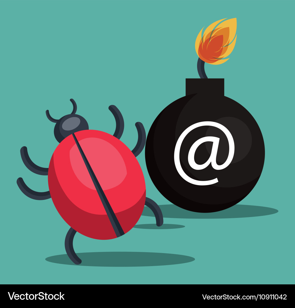 Informatic computer virus Vector Image
