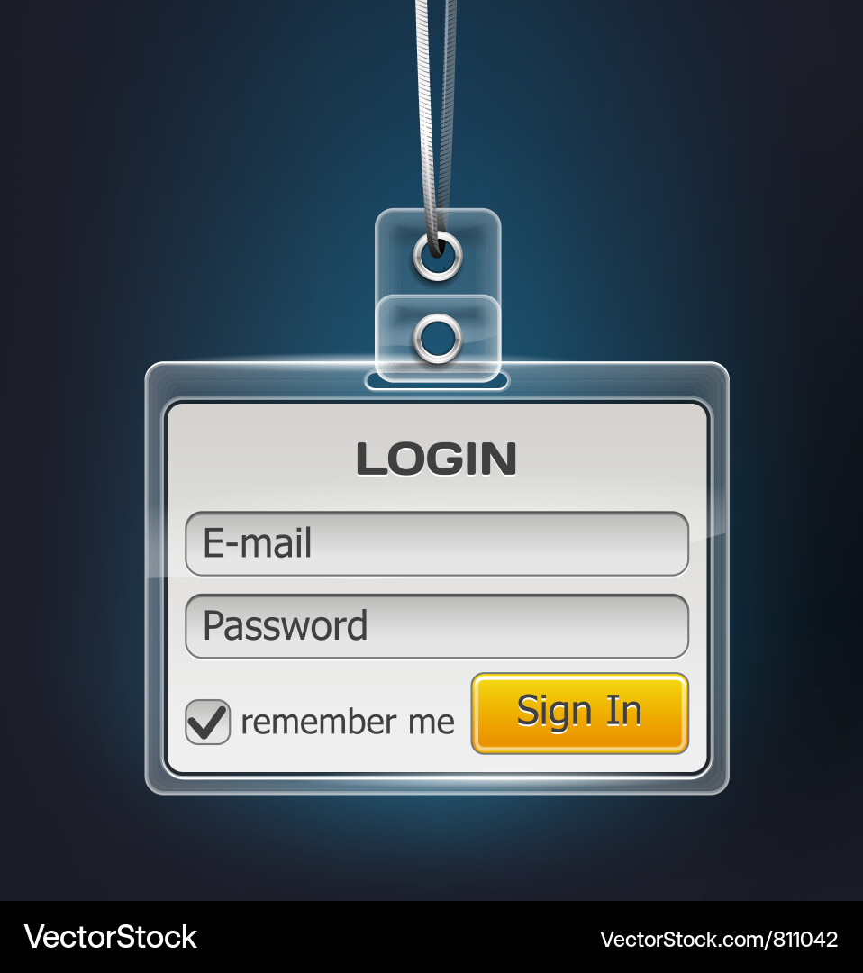Login Access Icon Vector Image