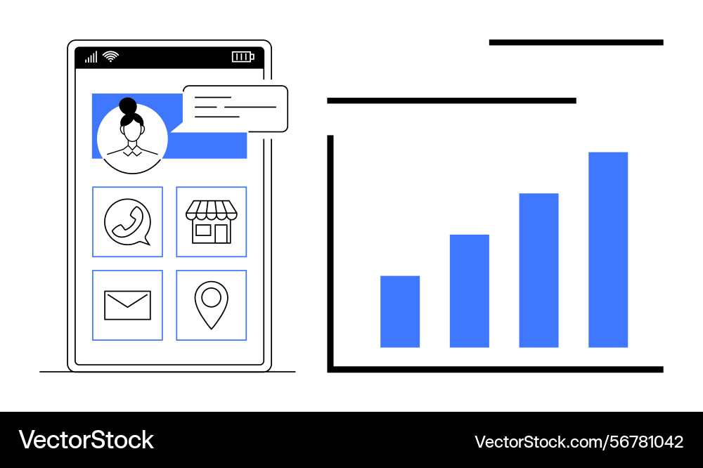 Mobile app interface with user profile icons Mobile app interface with user profile icons vector image