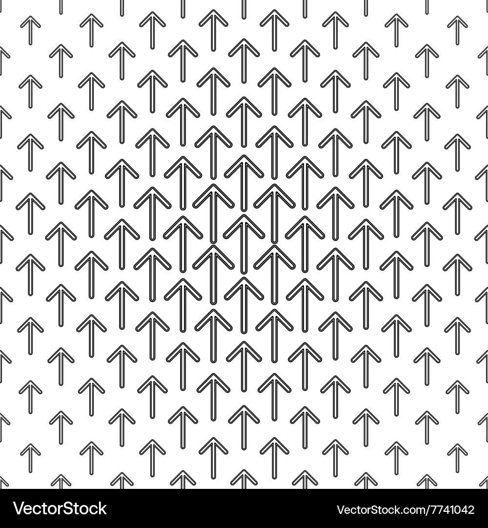 Monochrome arrow repeat pattern Vector Image