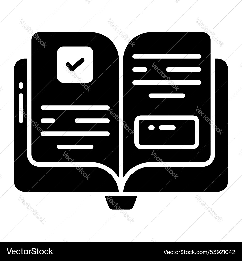 Organized book of reference on a certain field Vector Image