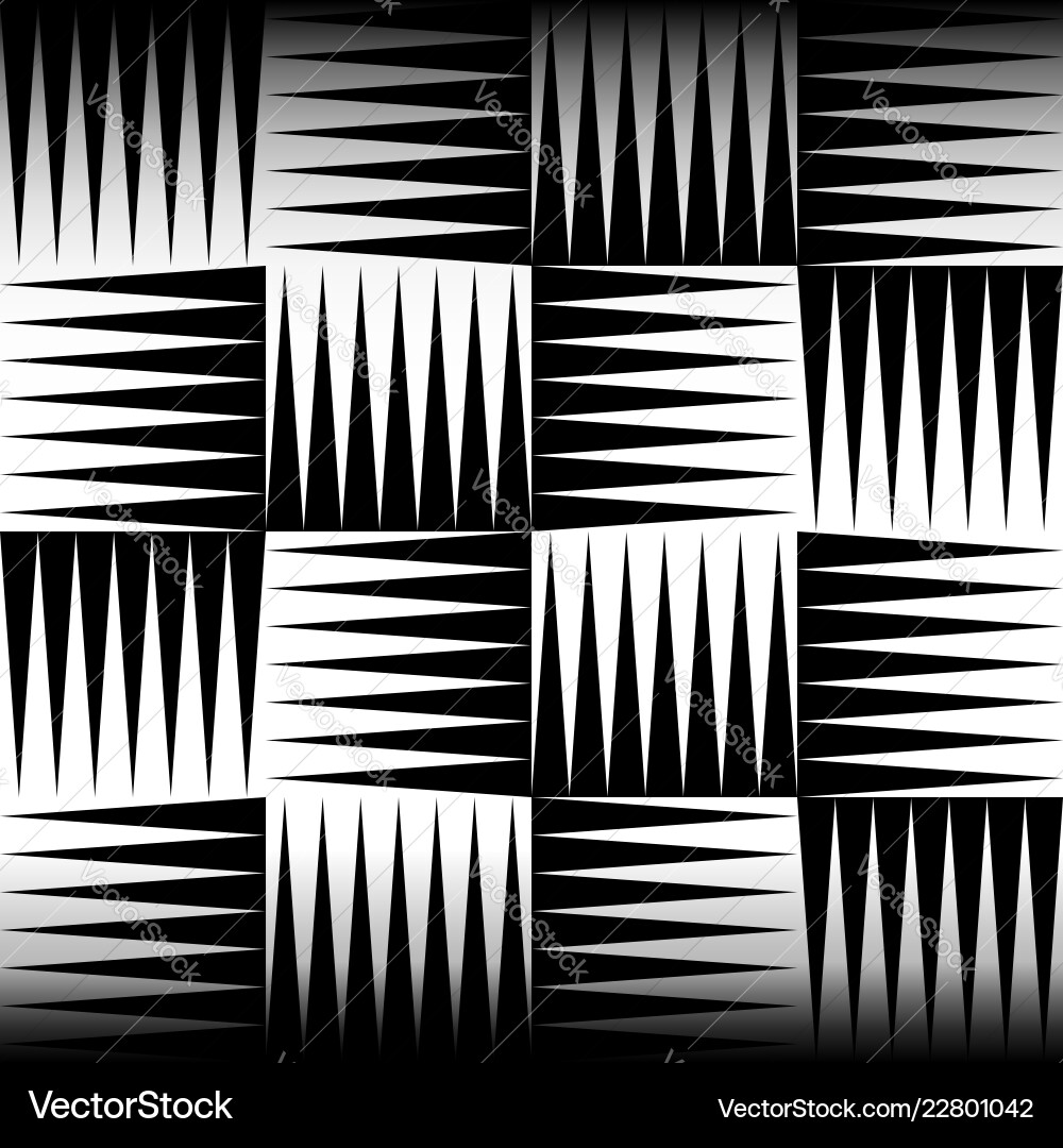 Pointed sharp shapes seamless pattern with shading vector image