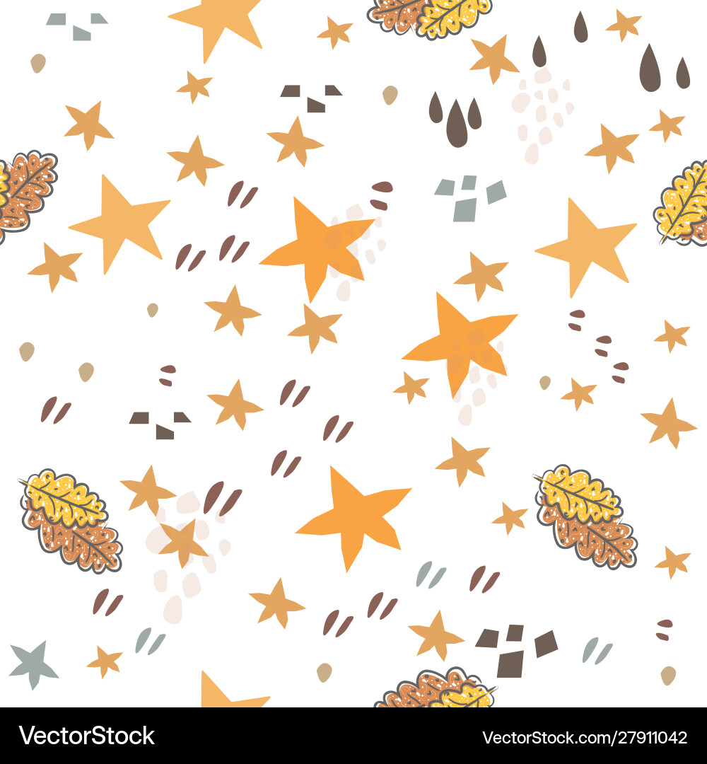 Seamless pattern with stars scandinavian Seamless pattern with stars scandinavian vector image