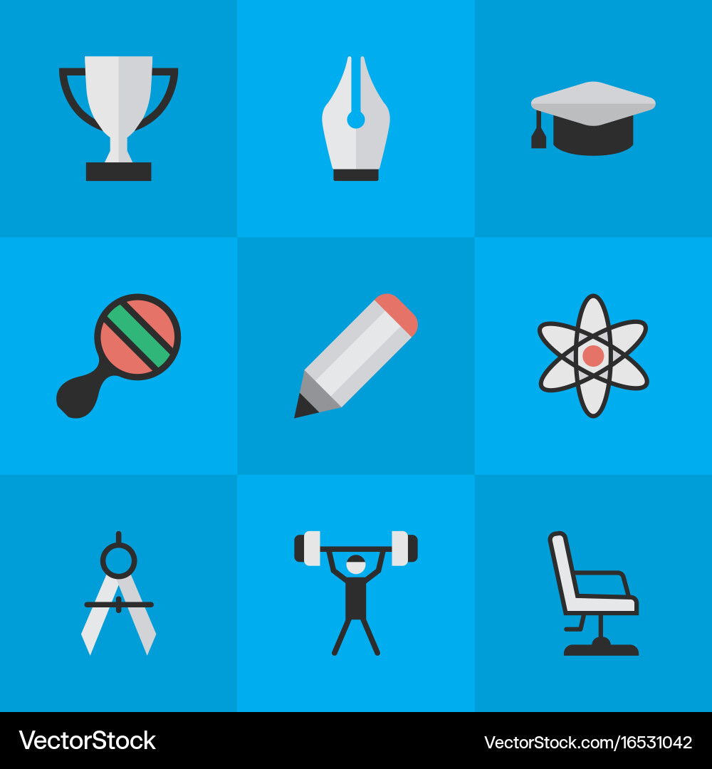 Set of simple knowledge icons Vector Image