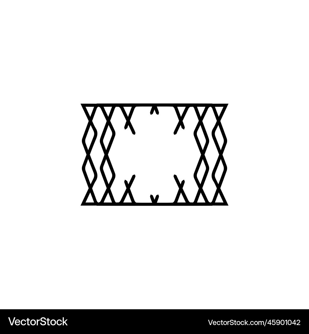 Text frame icon simple style poster Vector Image