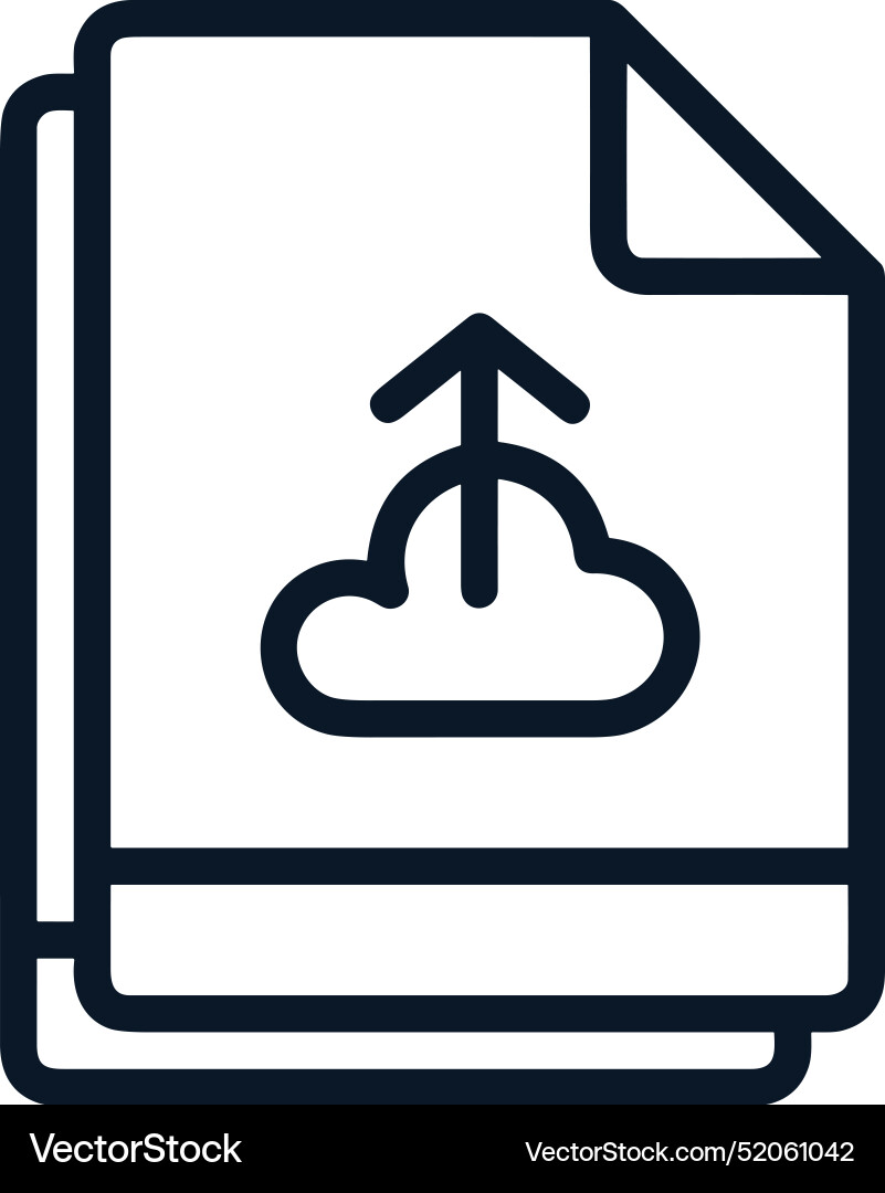 Upload outline icon symbol image Upload outline icon symbol image Vector Image