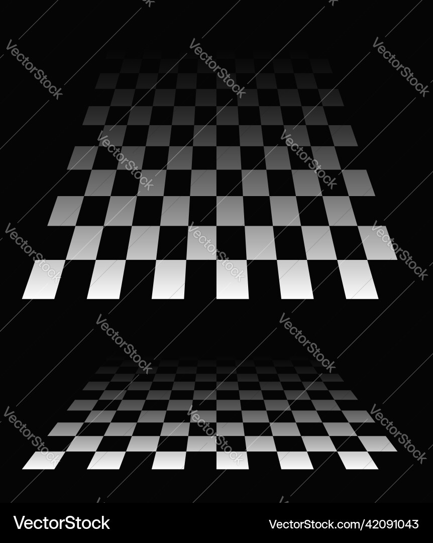 3d chessboard checkerboard pattern in perspective 3d chessboard checkerboard pattern in perspective Vector Image