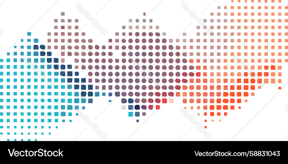 Abstract halftone dot wave dynamic gradient Vector Image