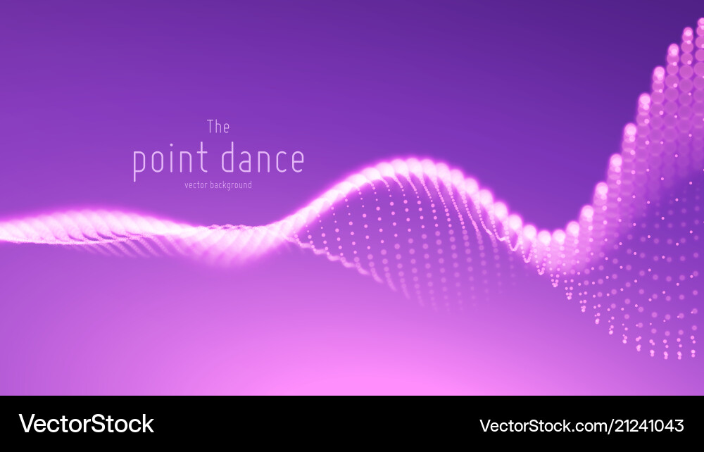 Abstract violet particle wave points array Abstract violet particle wave points array vector image