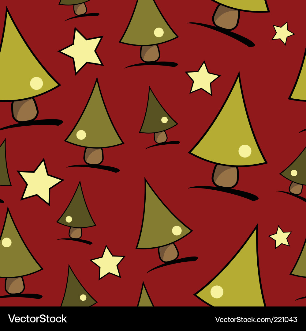 Christmas tree seamless pattern Vector Image