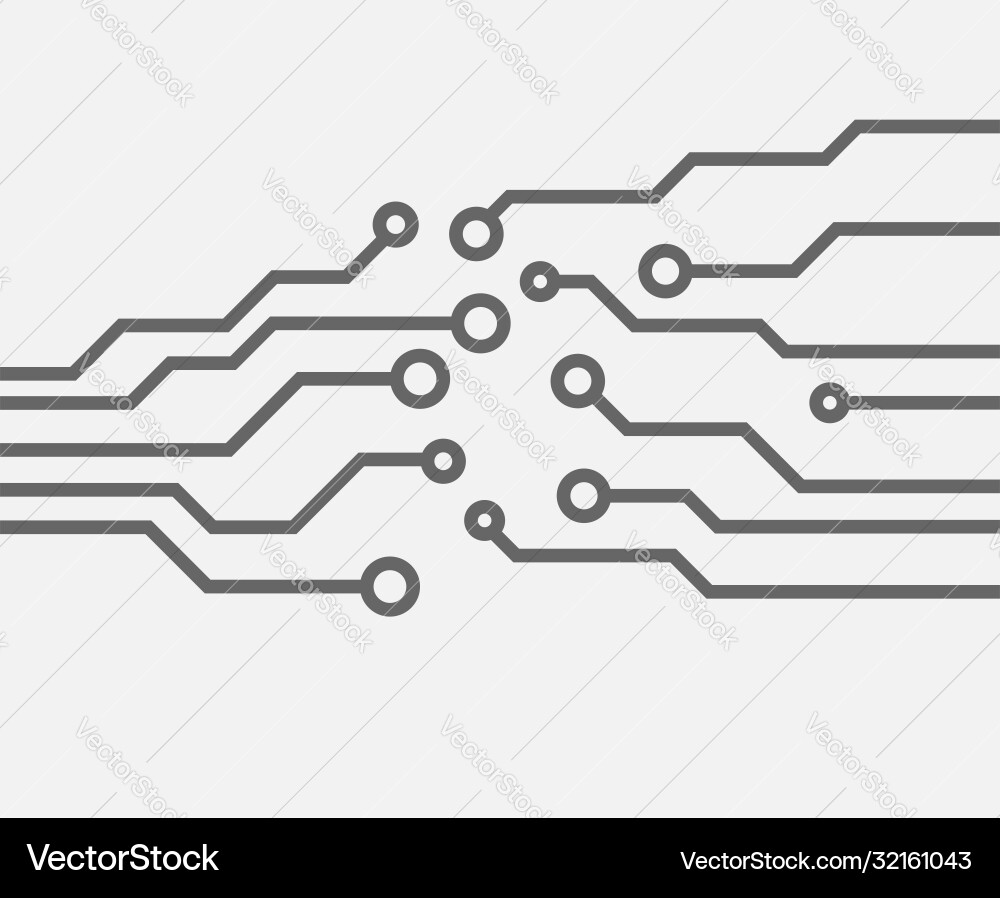 Circuit board pattern dots and lines Circuit board pattern dots and lines vector image