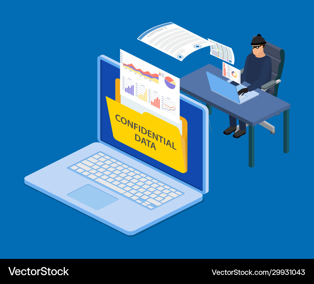 Data phishing hacker attack Data phishing hacker attack vector image