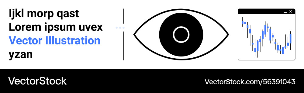 Eye symbol with focus indicator alongside a data Eye symbol with focus indicator alongside a data vector image