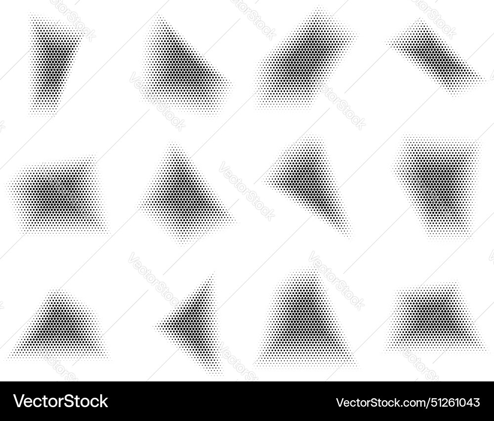 Halftone hexagon pattern reprographic technique Vector Image