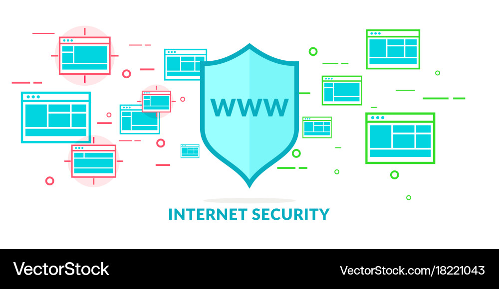 Modern in flat style data security vector image