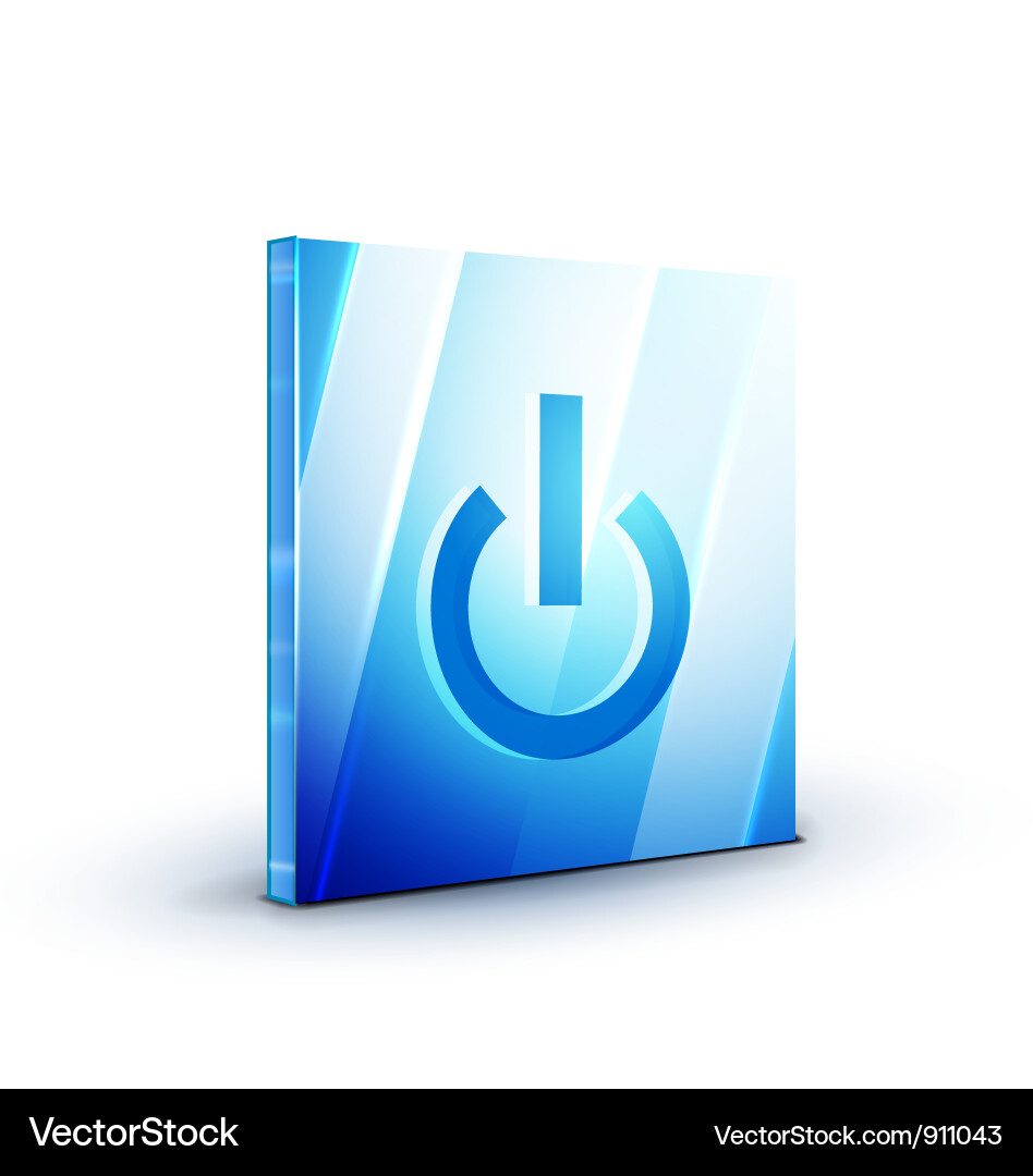 Modern Power Button vector image