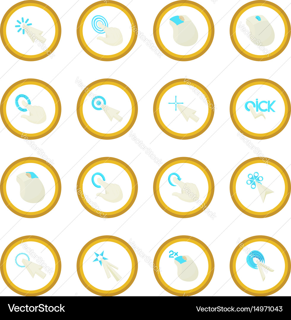 Mouse pointer icon circle vector image
