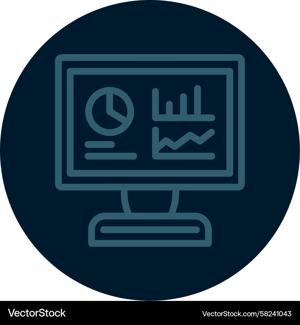 Multi-Color Performance Dashboard Icon Vector Image