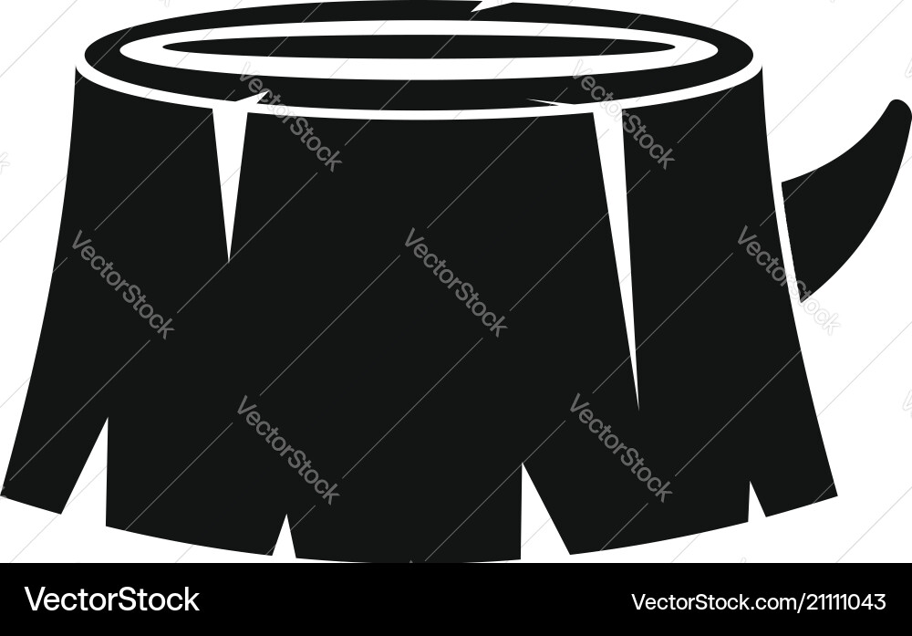 Old tree stump icon simple style Old tree stump icon simple style vector image