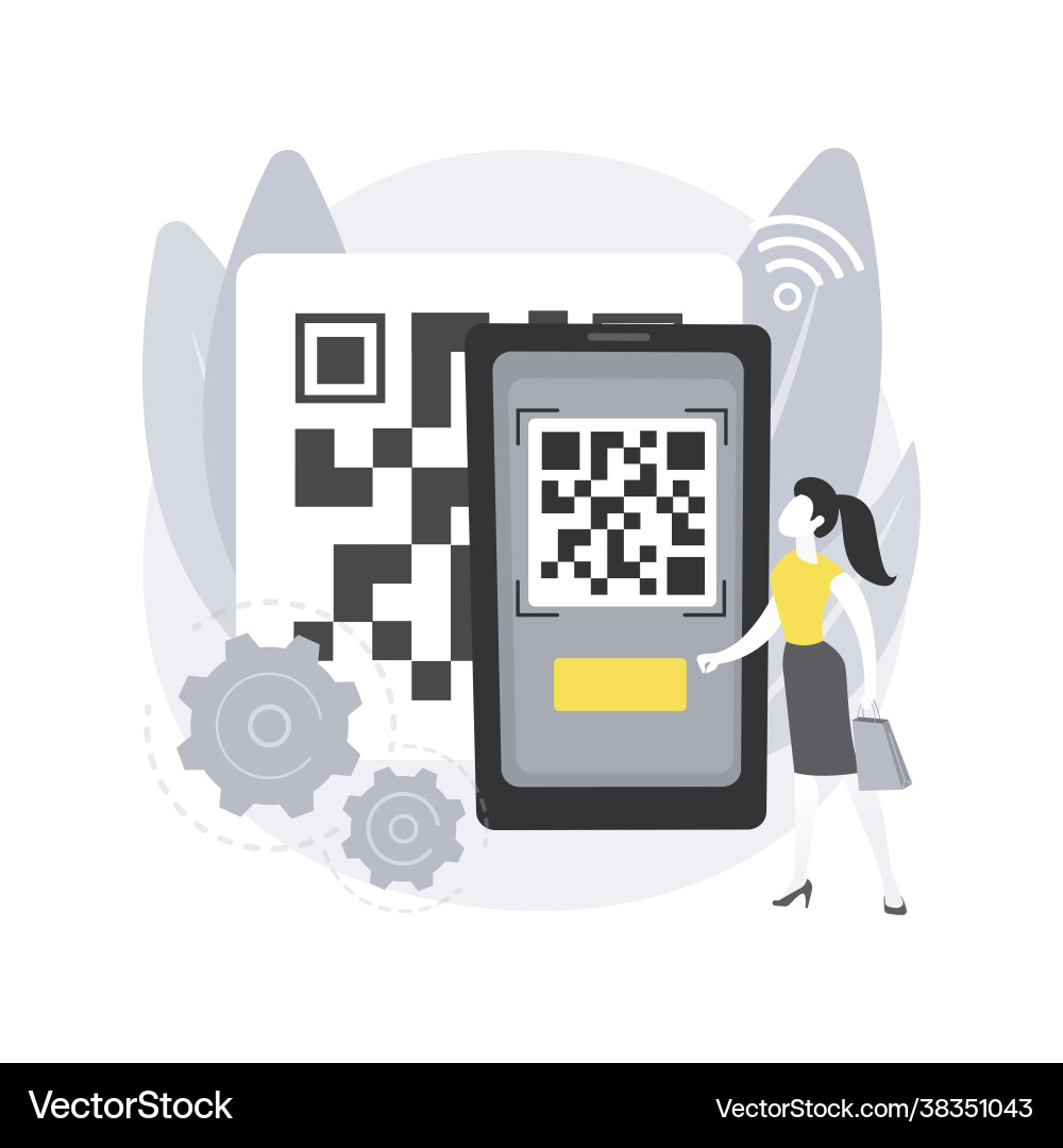 Qr code abstract concept Qr code abstract concept vector image
