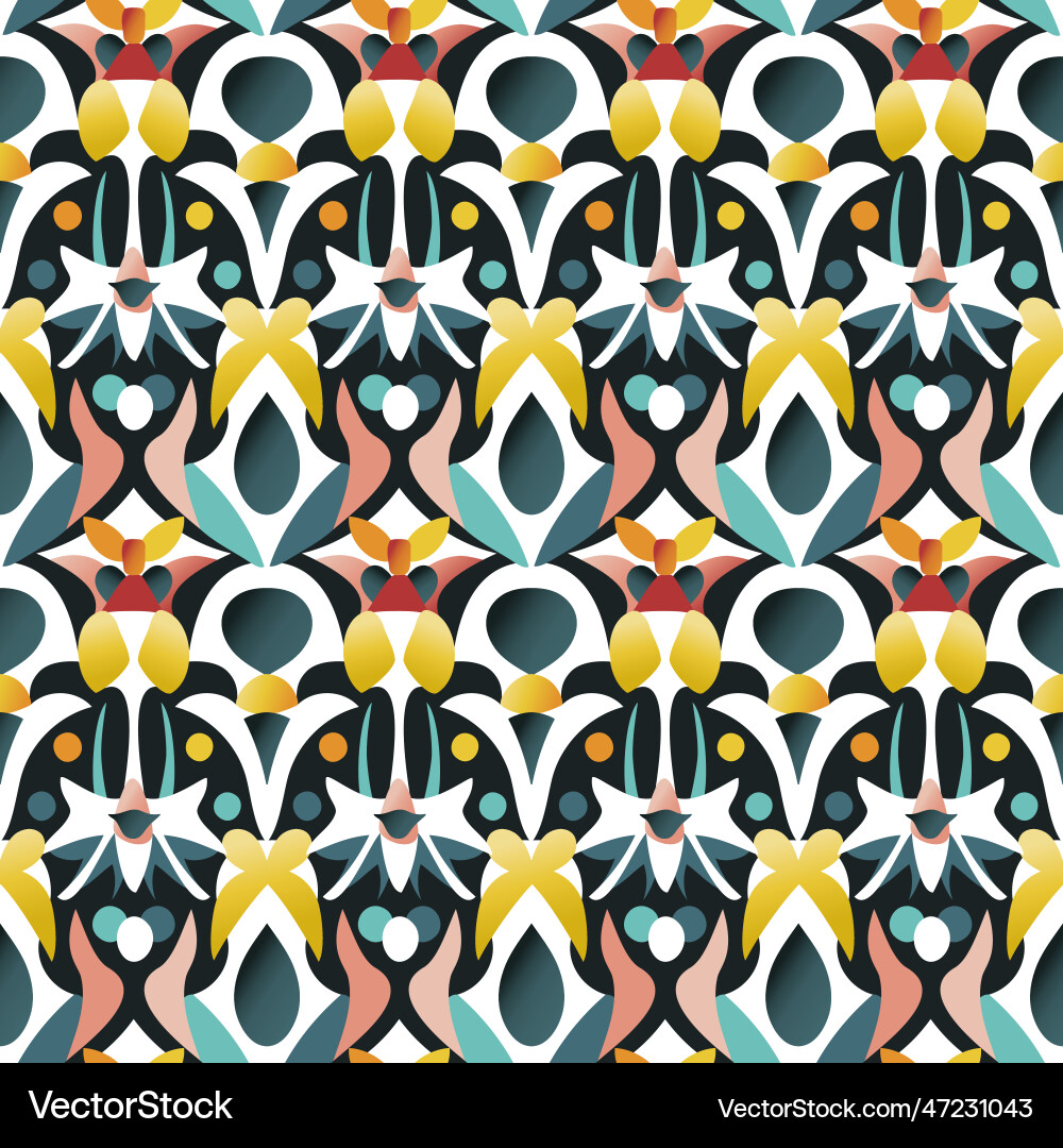 Retro geometric abstract seamless pattern in style Retro geometric abstract seamless pattern in style vector image