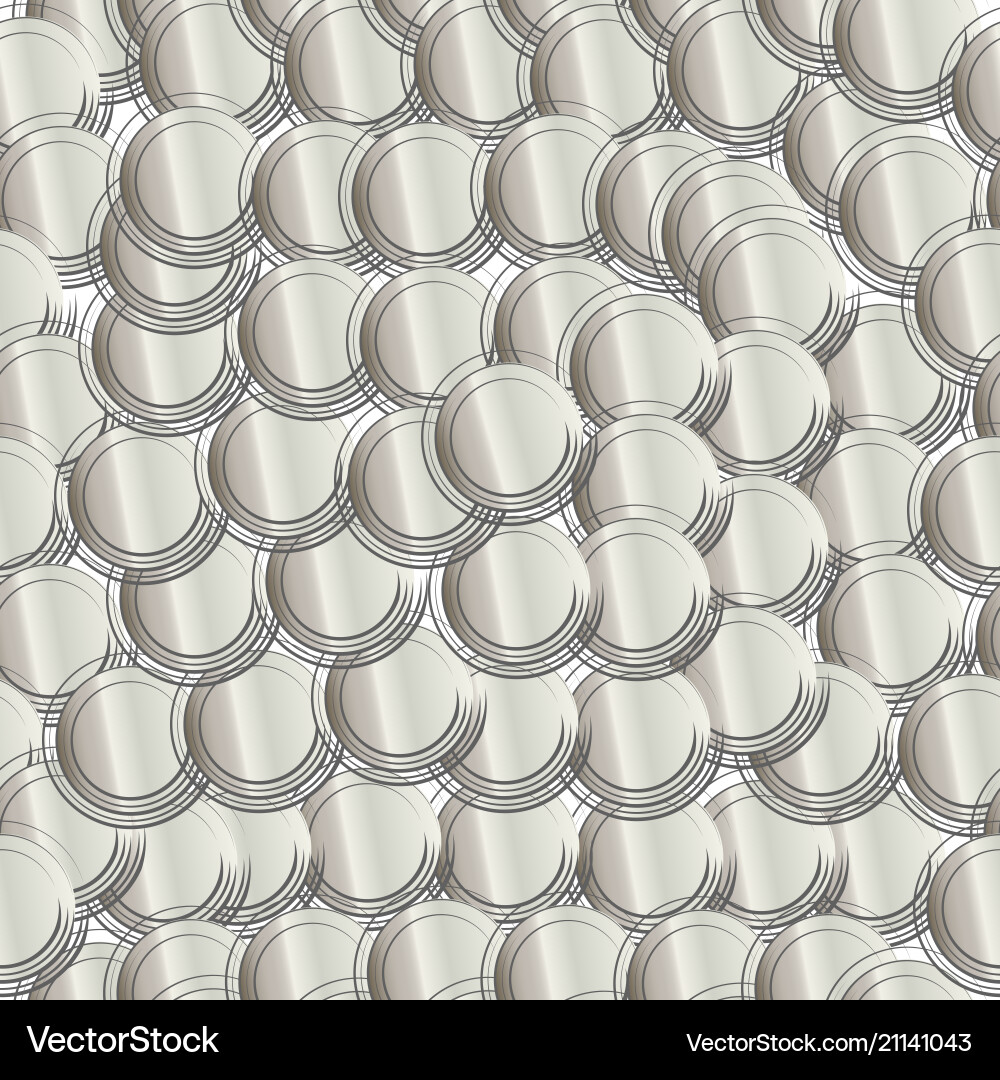 Seamless pattern with abstract grey circles vector image