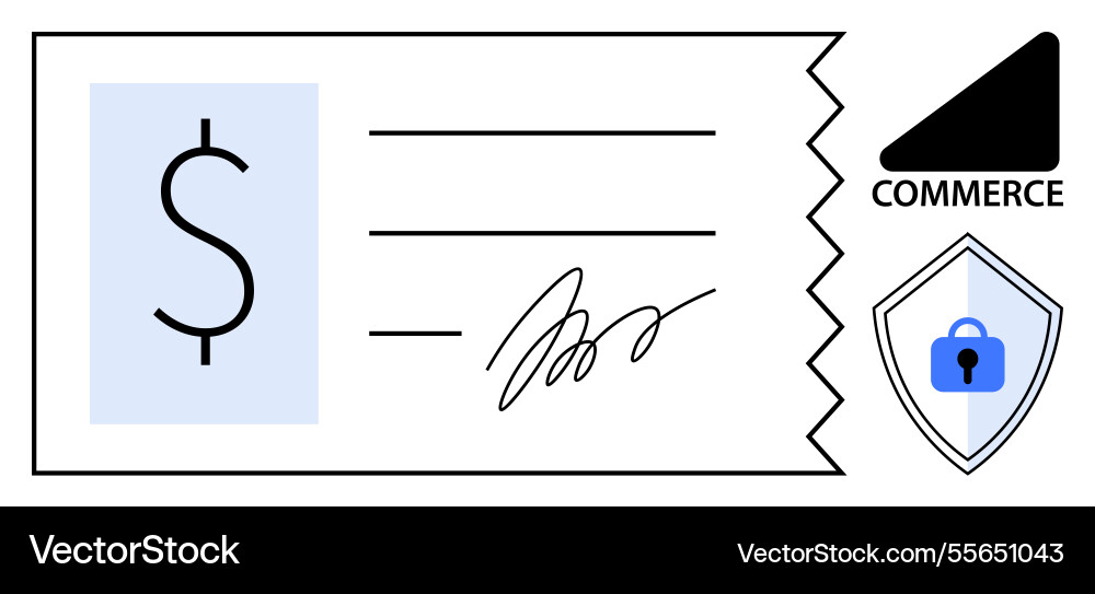 Secure payment transaction concept with signed Secure payment transaction concept with signed vector image