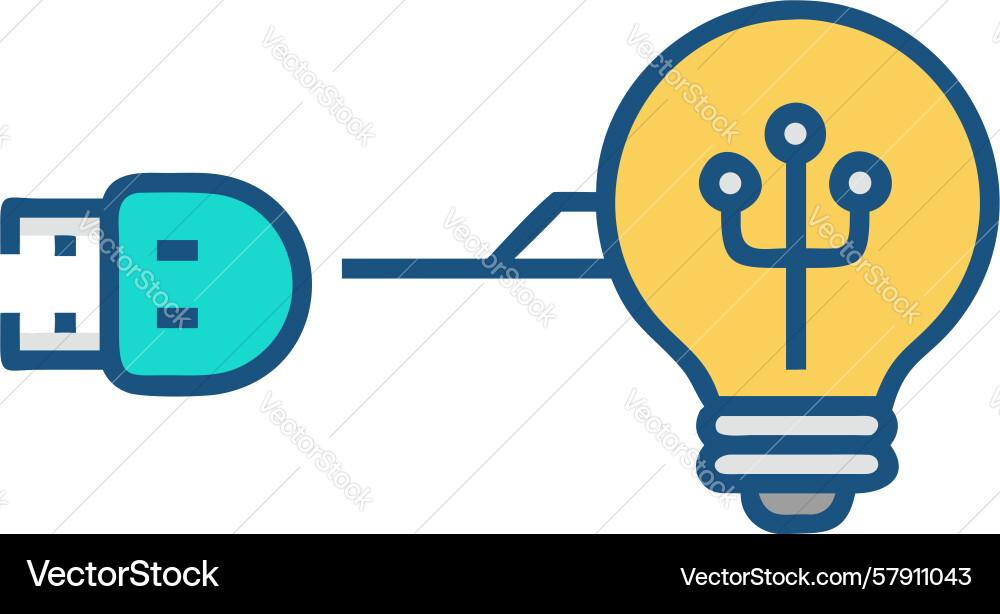 Usb connection idea digital device connectivity Vector Image