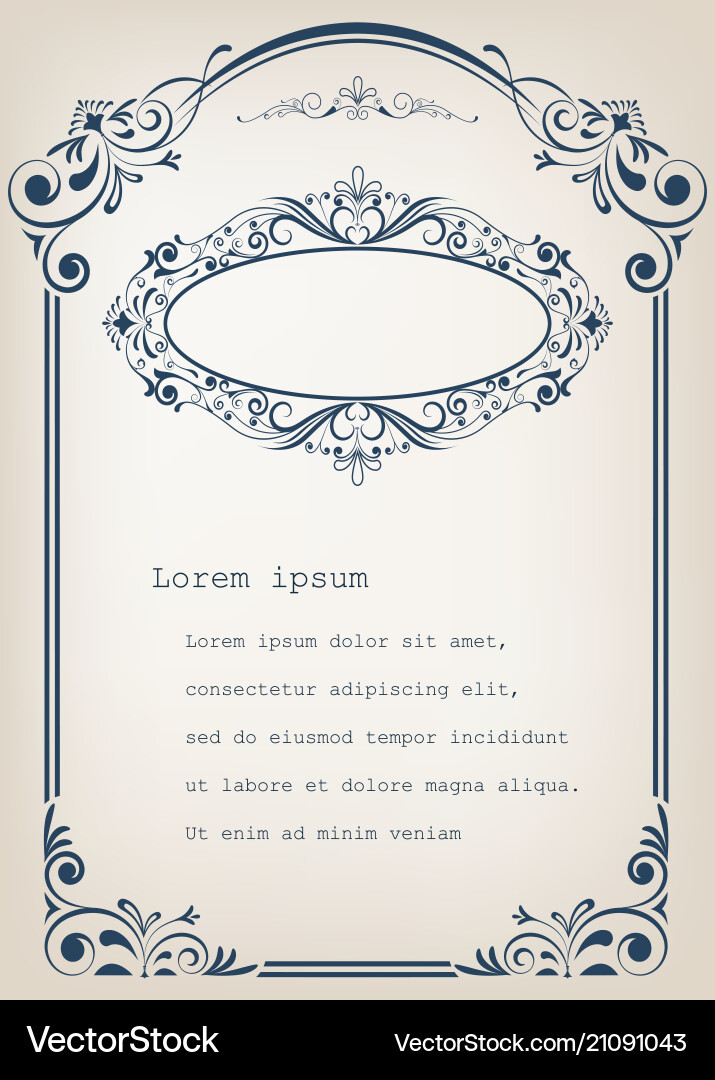 Vintage frame Royalty Free Vector Image - VectorStock