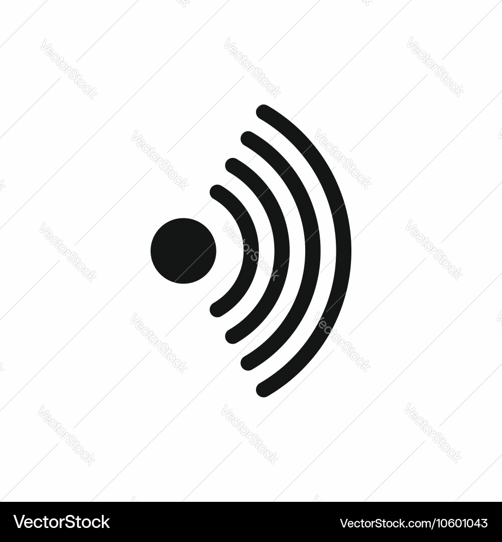 Wireless Network Icon - Simple Style vector image