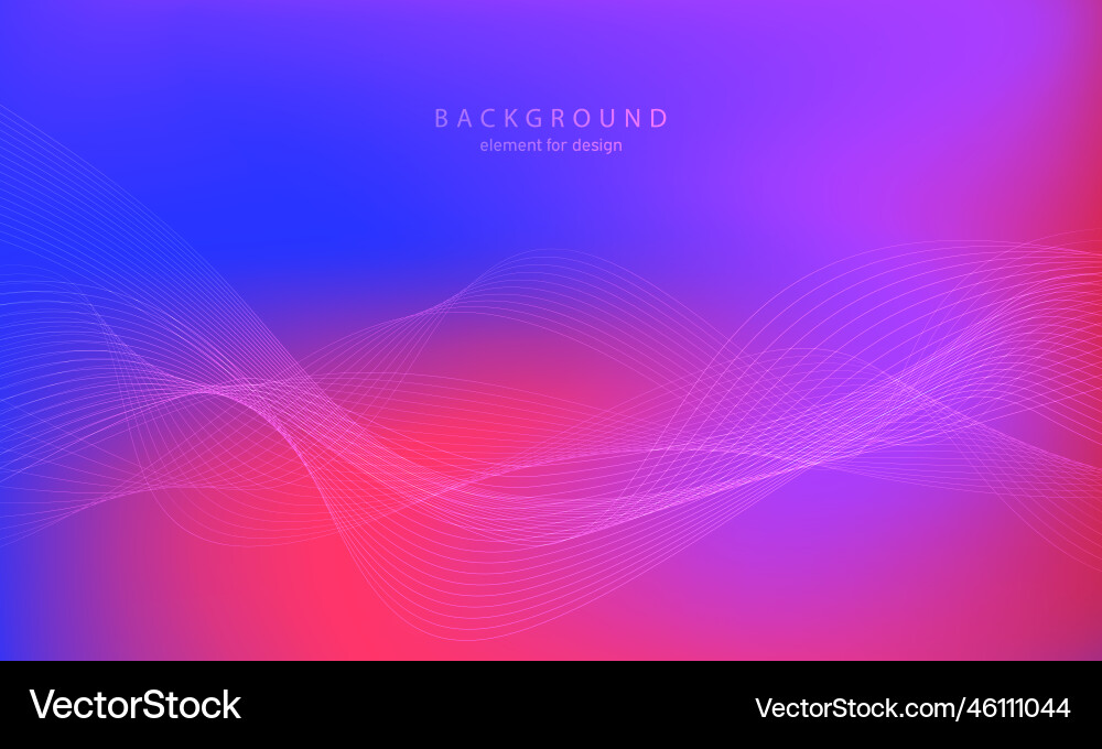 Abstract gradient background wave element Abstract gradient background wave element vector image