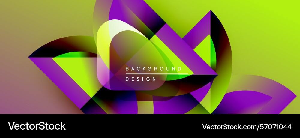 Abstract vibrant design features overlapping Abstract vibrant design features overlapping Vector Image