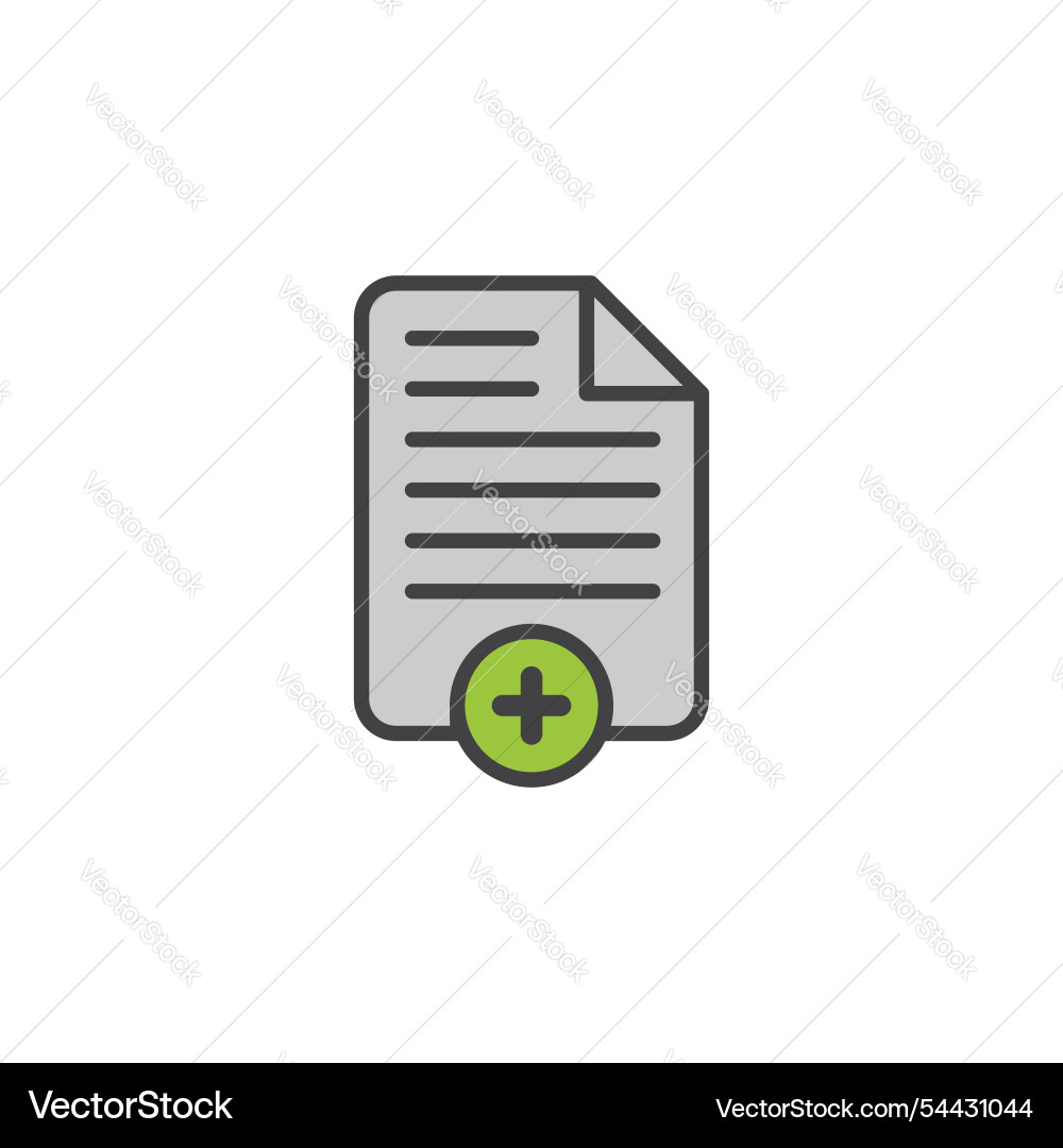 Add document icon in colored version Add document icon in colored version vector image