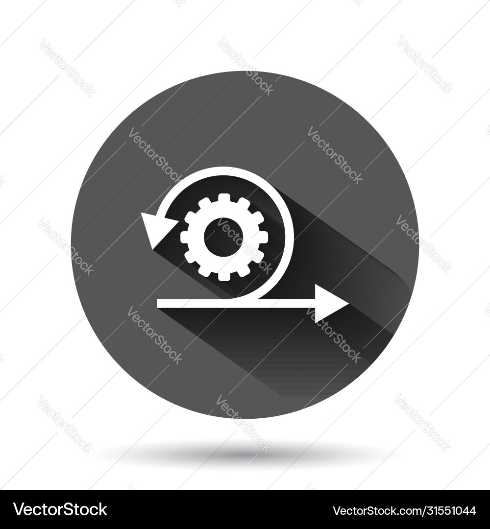 Agile icon in flat style flexible on black round Agile icon in flat style flexible on black round vector image