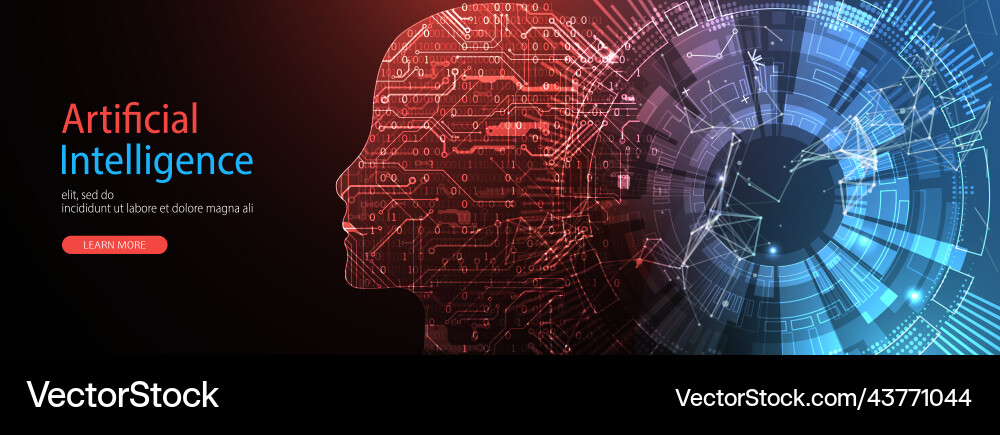 Artificial Intelligence Neural Network Vector Image