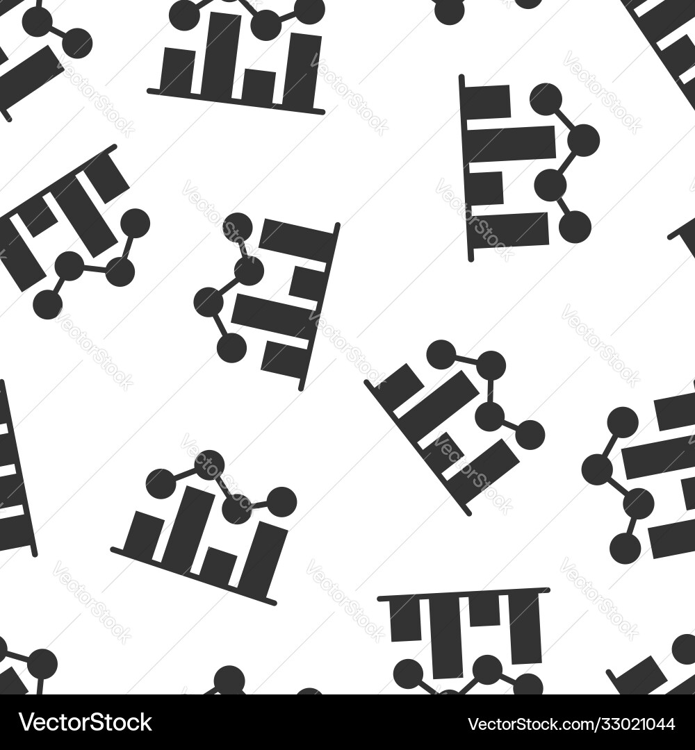 Chart graph icon in flat style arrow grow Chart graph icon in flat style arrow grow vector image